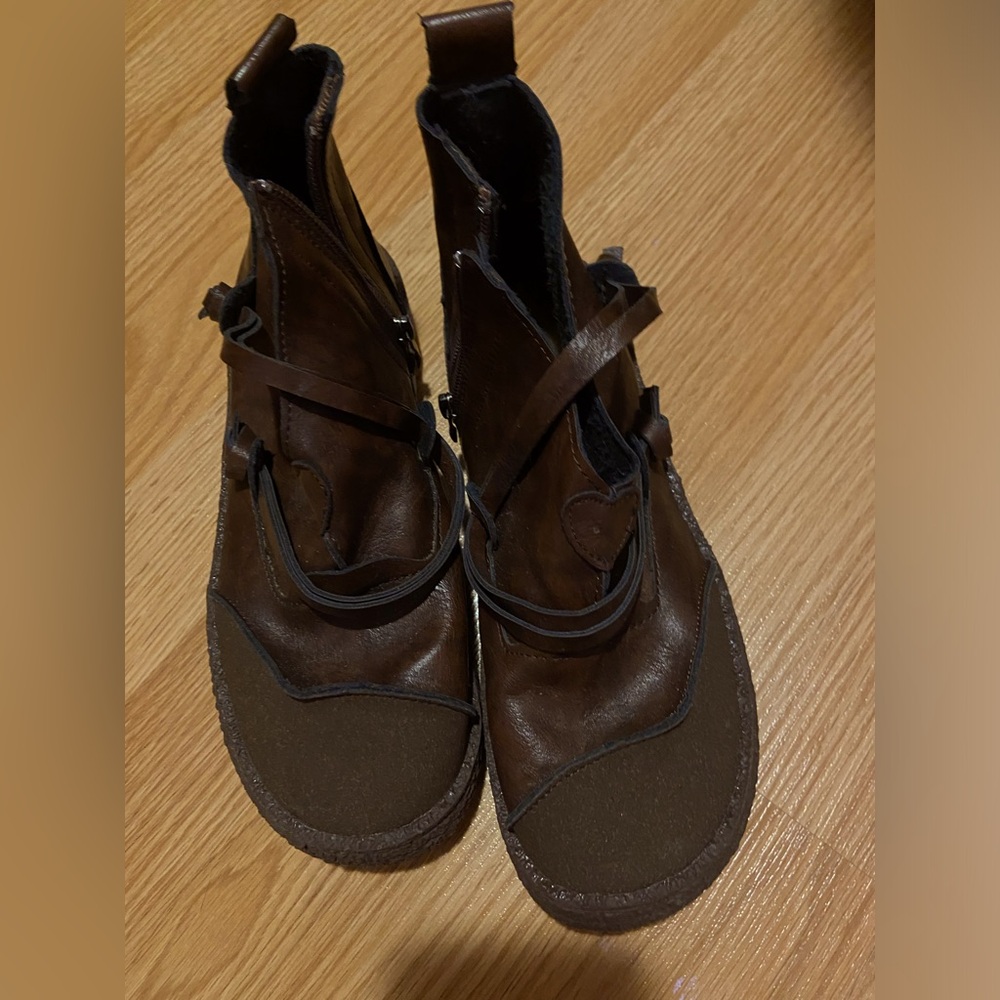Brown Leather Ankle Boots